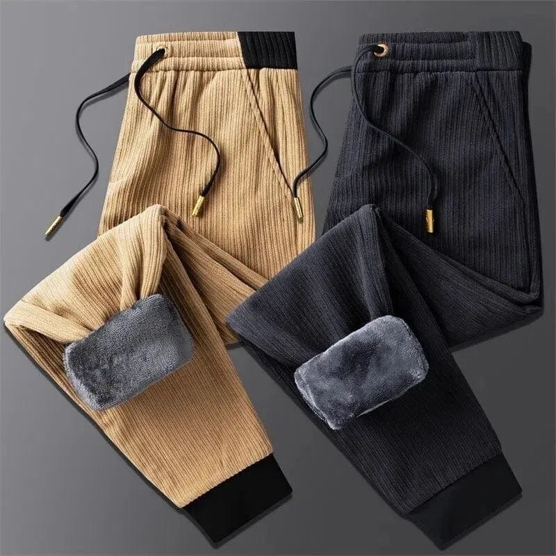 Sherpa Lined Sweatpants for Men Winter Warm Drawstring Fleece Pants Casual  Comfy Outdoor Trousers with Pockets 